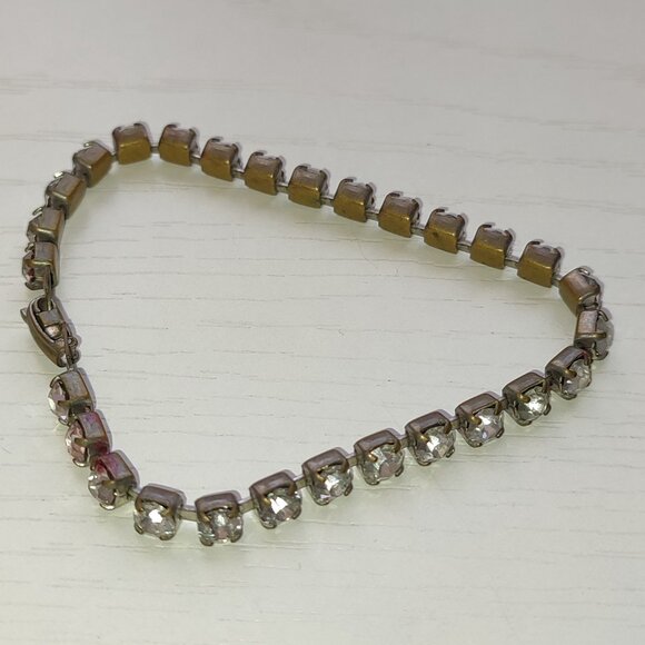 Vintage Bracelet Glass Zirconia small hand wrist - Picture 2 of 10